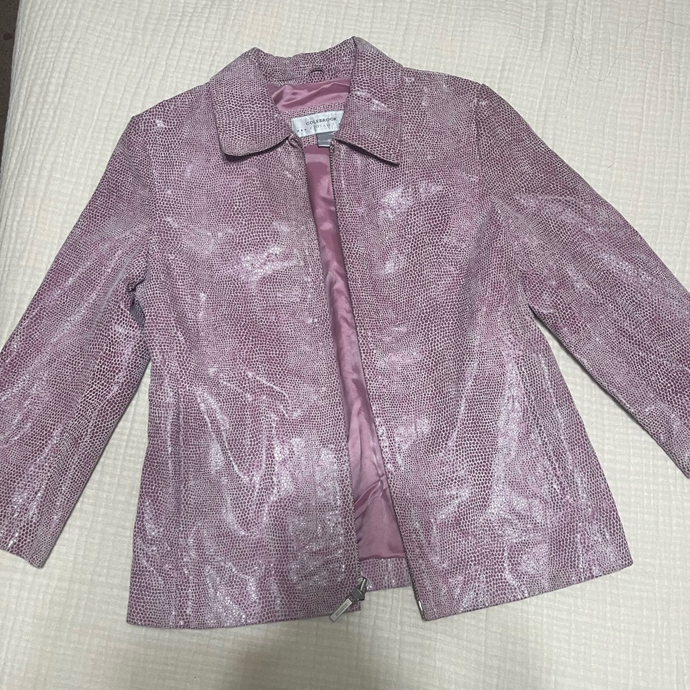 Pink Rattlesnake leather jacket